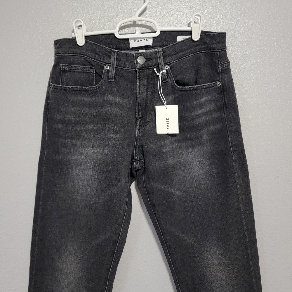 NWT FRAME l'homme slim mid rise in vail grey - Picture 2 of 5